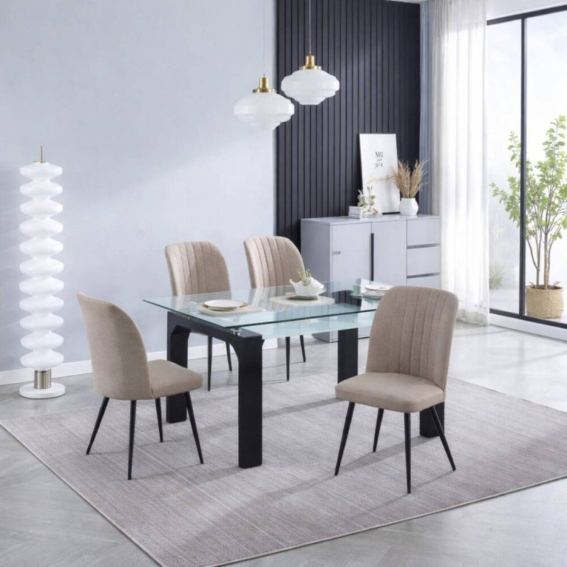 SENSEI & RORY Conjunto de Mesa de Tampo Duplo e Cadeiras